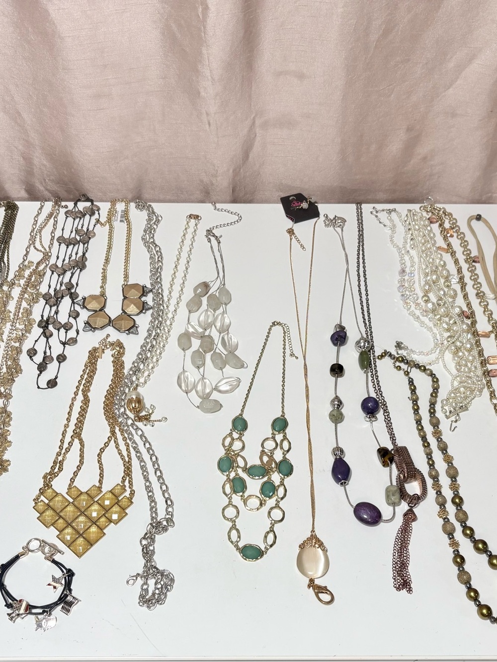 3.4 lbs Lot of Wearable Costume Mixed Metals Vintage & Modern  Sorted Fast Ship